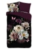 Pure Microvezel beddengoedset "Marleen" bordeaux/wit