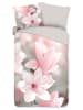 Pure Komplet pościeli "Magna" w kolorze szaro-jasnoróżowym z mikrofibry