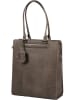 Burkely Leder-Henkeltasche "Casual Carly" in Grau - (B)33,5 x (H)39 x (T)12 cm