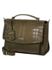 Burkely Leder-Henkeltasche "Cool Colbie" in Khaki - (B)27 x (H)21 x (T)6 cm