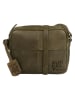 Burkely Leder-Umhängetasche "Rouge Robyn" in Khaki - (B)22 x (H)17 x (T)5 cm