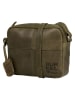 Burkely Leder-Umhängetasche "Rouge Robyn" in Khaki - (B)22 x (H)17 x (T)5 cm