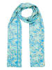 Aller Simplement Schal in Türkis/ Creme - (L)180 x (B)50 cm