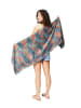 Aller Simplement Schal in Blau/ Orange - (L)180 x (B)50 cm