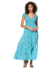 Aller Simplement Kleid in Türkis/ Weiß