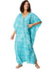 Aller Simplement Kaftan in Türkis/ Weiß