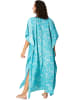 Aller Simplement Kaftan w kolorze turkusowo-białym