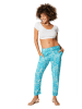 Aller Simplement Broek turquoise/wit