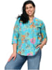 Aller Simplement Blouse turquoise/meerkleurig