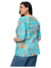 Aller Simplement Blouse turquoise/meerkleurig