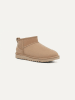 UGG Skórzane botki "Classic Ultra Mini" w kolorze beżowym