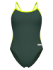Arena Badeanzug in Dunkelgrün/ Limette
