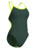 Arena Badeanzug in Dunkelgrün/ Limette