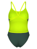 Arena Strój kąpielowy w kolorze ciemnozielono-limonkowym