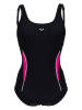 Arena Shape-Badeanzug in Schwarz/ Pink