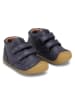 Bundgaard Skórzane buty "Petit Velcro" w kolorze granatowym do nauki chodzenia
