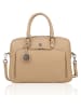 Bellicci Leder-Businesstasche "Cameron" in Beige - (B)40 x (H)28 x (T)7 cm