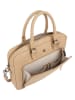 Bellicci Leder-Businesstasche "Cameron" in Beige - (B)40 x (H)28 x (T)7 cm