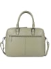 Bellicci Leder-Henkeltasche "Cameron" in Grün - (B)40 x (H)28 x (T)7 cm