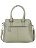 Bellicci Leren handtas "Carol" groen - (B)33 x (H)26 x (D)14 cm