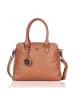 Bellicci Leren handtas "Carol" lichtbruin - (B)33 x (H)26 x (D)14 cm