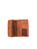 Bellicci Leder-Geldbörse "Cher" in Hellbraun - (B)16 x (H)10 x (T)4 cm