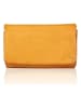 Bellicci Skórzany portfel "Cher" w kolorze musztardowym - 16 x 10,5 x 4 cm