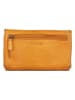 Bellicci Leren portemonnee "Cher" mosterdgeel - (B)16 x (H)10,5 x (D)4 cm
