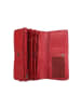 Bellicci Leren portemonnee "Cosette" rood - (B)17 x (H)10 x (D)3 cm
