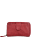 Bellicci Leren portemonnee "Collins" rood - (B)9 x (H)17 x (D)3 cm