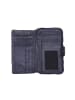 Bellicci Skórzany portfel "Collins" w kolorze granatowym - 9 x 17 x 3 cm