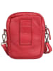 Bellicci Leder-Umhängetasche "Charlotte" in Rot - (B)13 x (H)19 x (T)3 cm