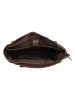 Bellicci Leren schoudertas "Chelsea" donkerbruin - (B)34 x (H)29,5 x (D)10 cm