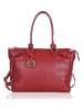Bellicci Leren schoudertas "Chelsea" rood - (B)34 x (H)29,5 x (D)10 cm