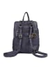 Bellicci Leren rugzak "Cheyenne" donkerblauw - (B)23 x (H)31 x (D)10 cm