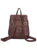 Bellicci Leren rugzak "Cheyenne" bruin - (B)23 x (H)31 x (D)10 cm
