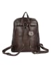 Bellicci Leder-Rucksack "Christie" in Dunkelbraun - (B)27,5 x (H)33 x (T)13,5 cm