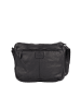 Bellicci Leder-Umhängetasche "Crisanta" in Schwarz - (B)30 x (H)22 x (T)10 cm