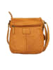 Bellicci Leder-Umhängetasche "Cynthia" in Senf - (B)22 x (H)24 x (T)9 cm