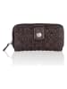 Bellicci Leder-Geldbörse in Braun - (B)18 x (H)9,5 x (T)3,5 cm