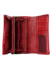 Bellicci Leren portemonnee "Eliza" rood - (B)18 x (H)9 x (D)4,5 cm