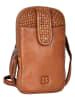 Bellicci Leren smartphonetas "Emberly" cognackleurig - (B)11 x (H)18,5 x (D)2,5 cm