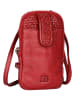 Bellicci Leder-Handytasche "Emberly" in Rot - (B)11 x (H)18,5 x (T)2,5 cm
