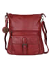 Bellicci Leren schoudertas "Eva" rood - (B)34 x (H)29 x (D)4,5 cm