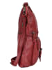 Bellicci Leren schoudertas "Eva" rood - (B)34 x (H)29 x (D)4,5 cm