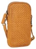 Bellicci Leder-Handytasche "Everly" in Senf - (B)22 x (H)29 x (T)9 cm