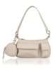 Bellicci Leren schoudertas "Kalie" beige - (B)24 x (H)13,5 x (D)10 cm
