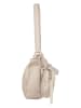 Bellicci Leren schoudertas "Kalie" beige - (B)24 x (H)13,5 x (D)10 cm