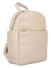 Bellicci Leder-Rucksack "Kassidy" in Beige - (B)23 x (H)29,5 x (T)8,5 cm