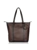 Bellicci Leren schoudertas "Kayden" bruin - (B)35 x (H)44 x (D)12 cm